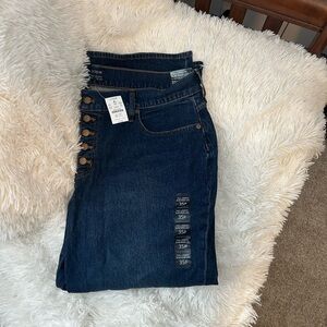 NWT J. Crew Slim Wide-Leg Dark Blue Jeans